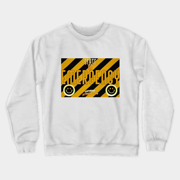 Genesis Streetwear- State of emergency Crewneck Sweatshirt by retromegahero